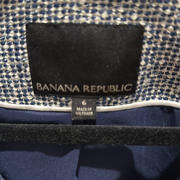 Women’s Blue and white structured jacket - Picture 2 of 3